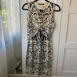 Roberto cavalli leopard ocelot animal print sexy keyhole front stretchy sz 44